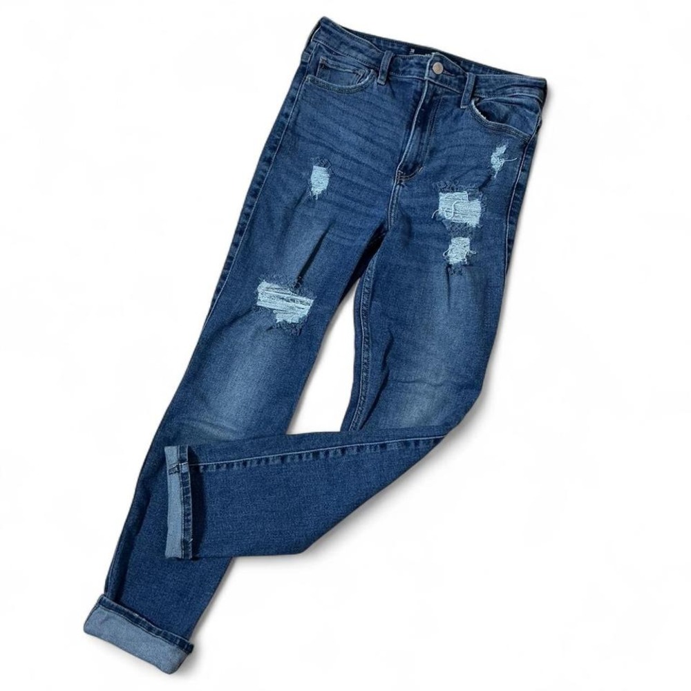 Hollister California Women's Blue Distressed Skinny Ankle‎ Jeans Size 26 x 27
